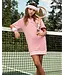 Pink Stripe Hoodie Dress