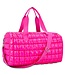 Hot Pink Shiny Puffer Duffel Bag