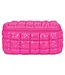 Hot Pink Shiny Puffer Cosmetic Case