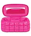 Hot Pink Shiny Puffer Cosmetic Case