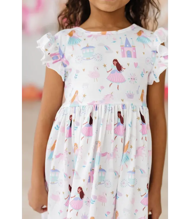Mila & Rose Fairy Princess Flutter Sleeve Twirl Dress