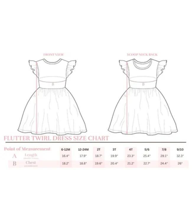 Mila & Rose Fairy Princess Flutter Sleeve Twirl Dress