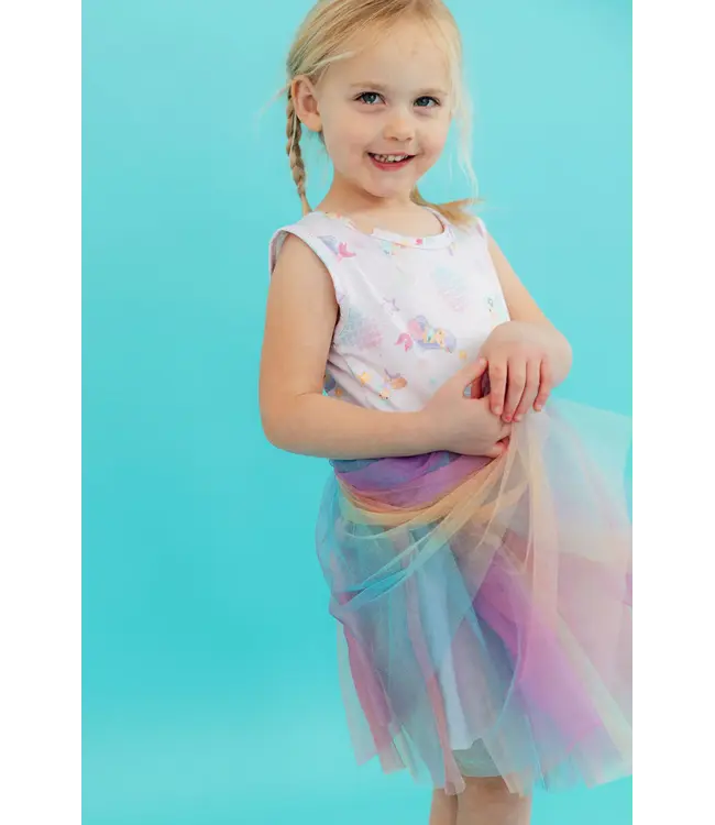 Mila & Rose Mermaid Sparkle Tank Tutu Dress
