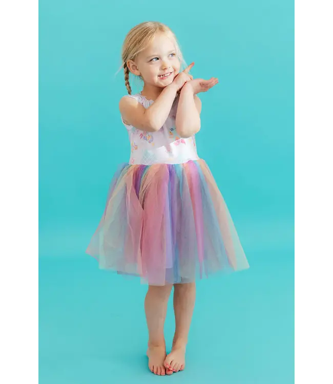 Mila & Rose Mermaid Sparkle Tan Tutu Dress
