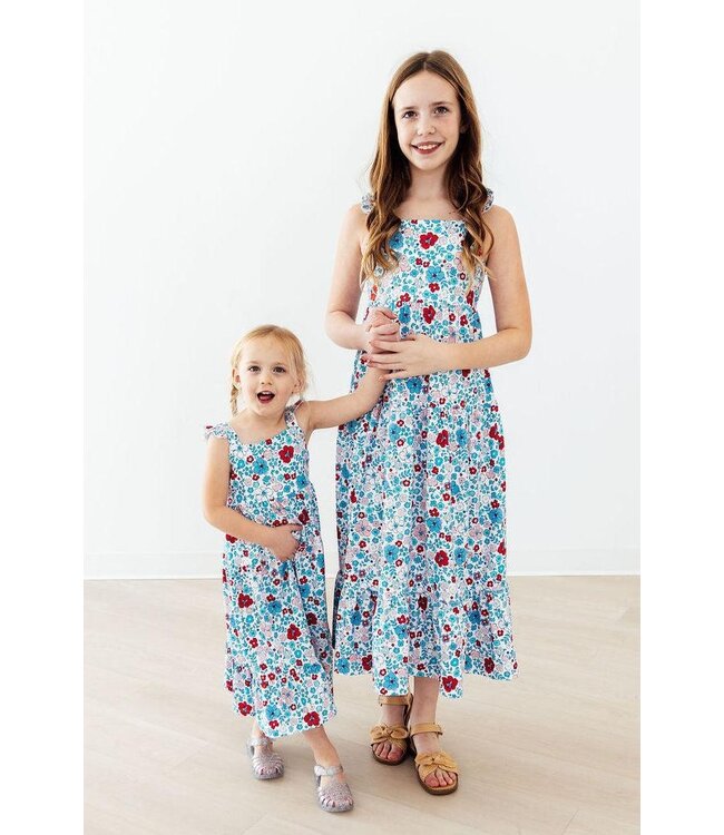 Mila & Rose Patriotic Petals Ruffle Maxi Dress