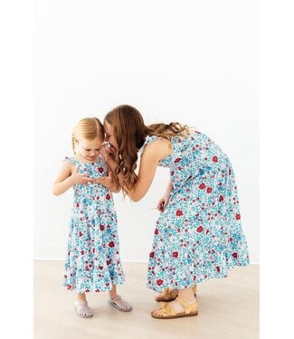 Mila & Rose Patriotic Petals Ruffle Maxi Dress