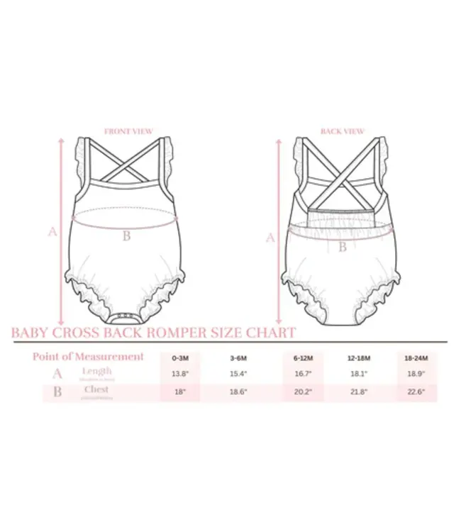 Mila & Rose Patriotic Petals Ruffle Cross Back Romper