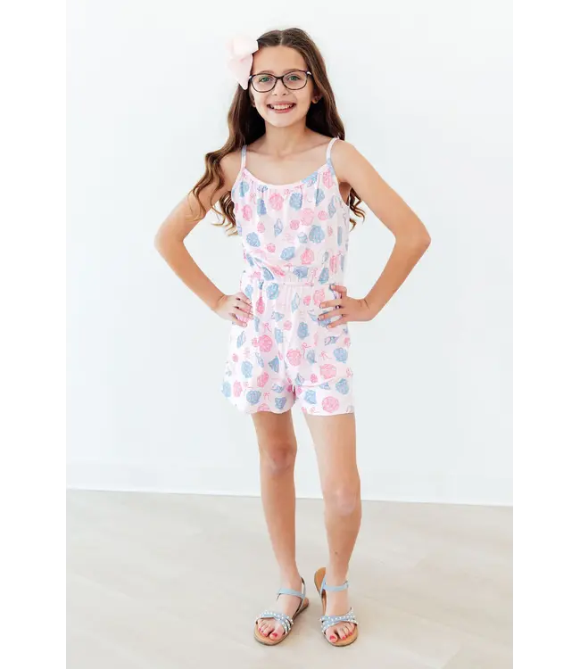 Mila & Rose Sandy Shells Strappy Play Romper
