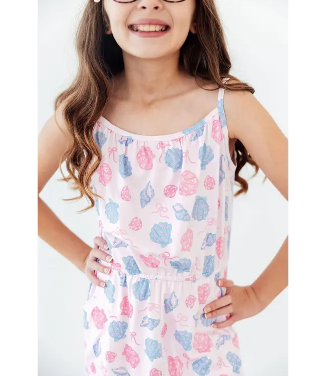 Mila & Rose Sandy Shells Strappy Play Romper