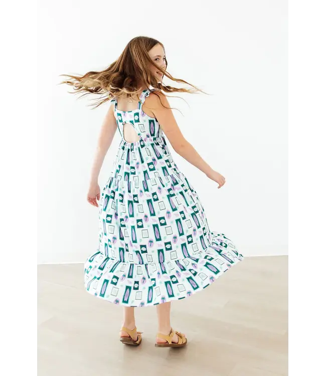 Mila & Rose Surfer Girl Ruffle Maxi Dress