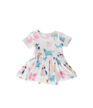 Mila & Rose Puppy Pals S/S Twirl Bodysuit