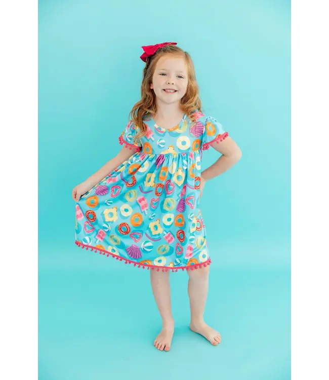 Mila & Rose Fun Floaties Pom Pom Dress