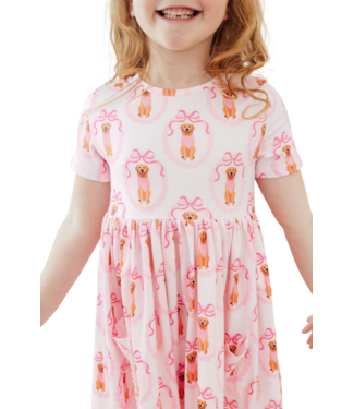 Mila & Rose Girl's Best Friend S/S Pocket Twirl Dress