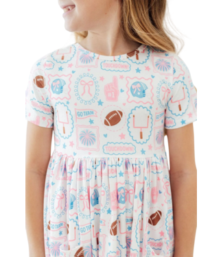 Mila & Rose Game Day Girlie S/S Pocket Twirl Dress