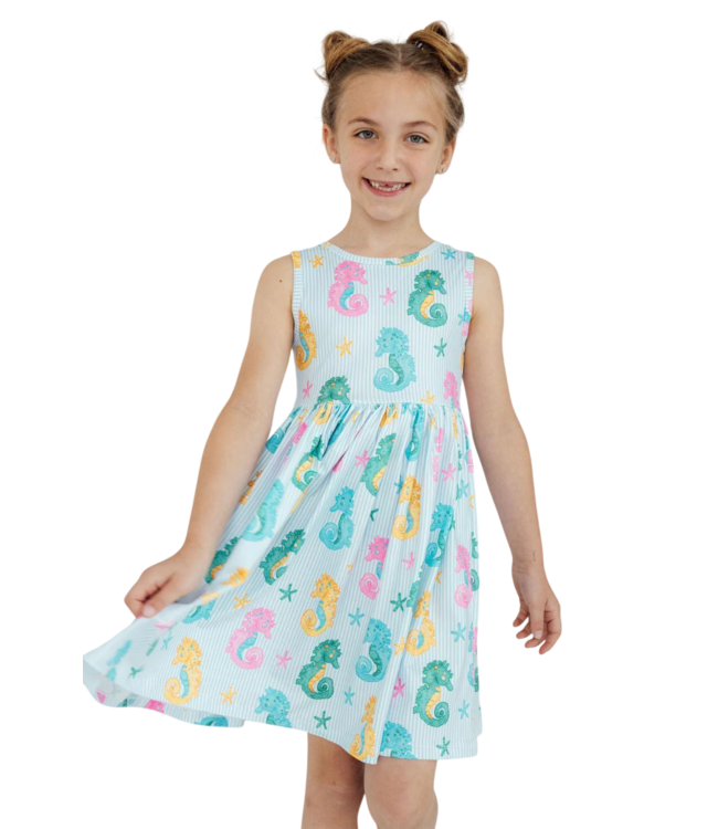 Mila & Rose Seahorse Swirl Tank Twirl Dress