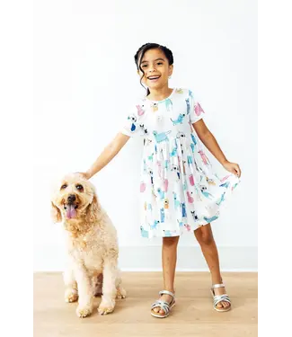 Mila & Rose Puppy Pals S/S Pocket Twirl Dress