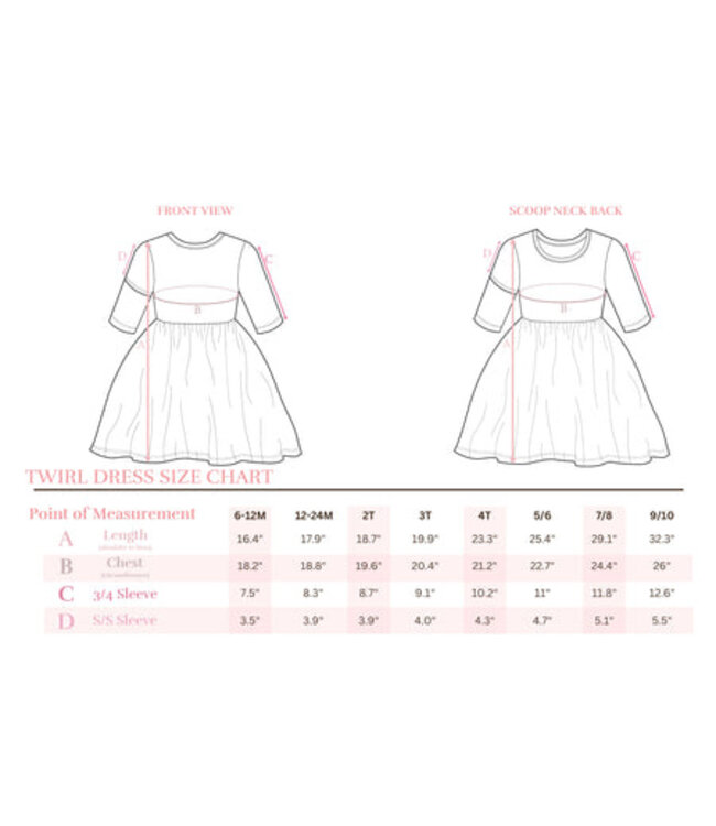 Mila & Rose Little Bow Peeps 3/4 Sleeve Ruffle Twirl Dress