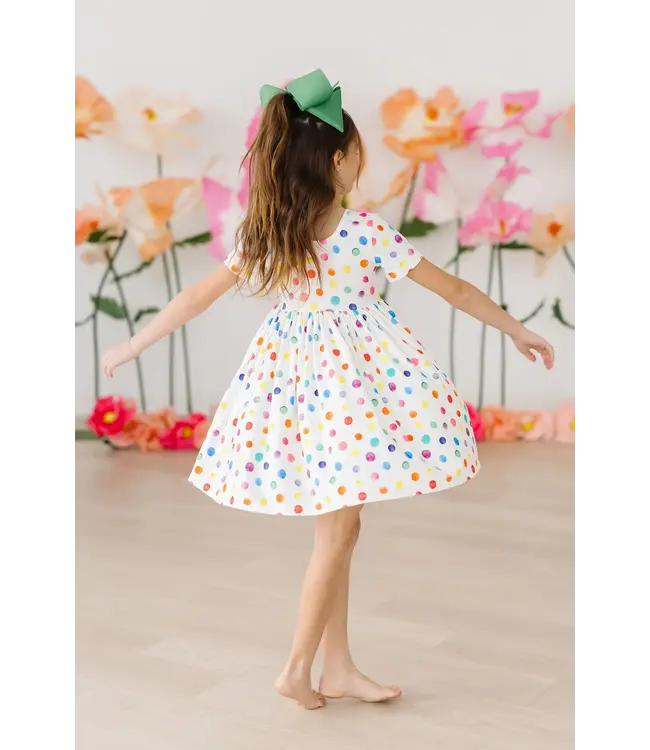 Mila & Rose Colorful Dots S/S Pocket Twirl Dress
