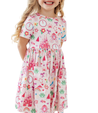 Mila & Rose Princess & Froggie S/S Pocket Twirl Dress