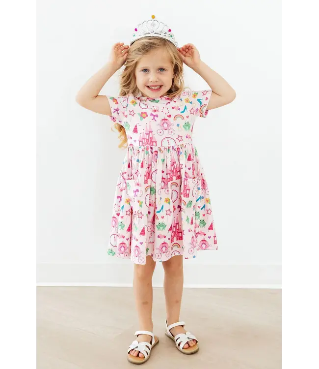 Mila & Rose Princess & Froggie S/S Pocket Twirl Dress