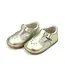 L'amour Shoes Dottie Gold Scalloped Mary Jane