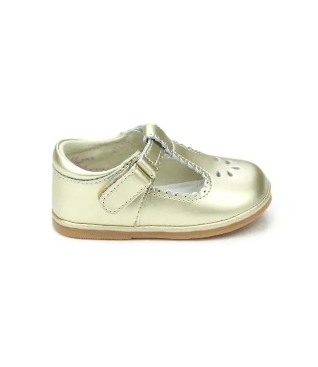 Dottie Gold Scalloped Mary Jane