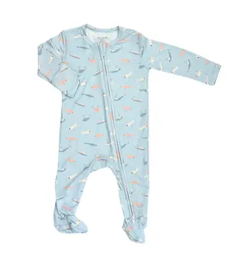 dear perli Gone Fishin Zip Footie