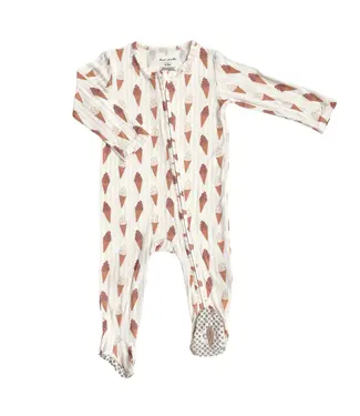 dear perli Sundae Fun Day Zip Footie