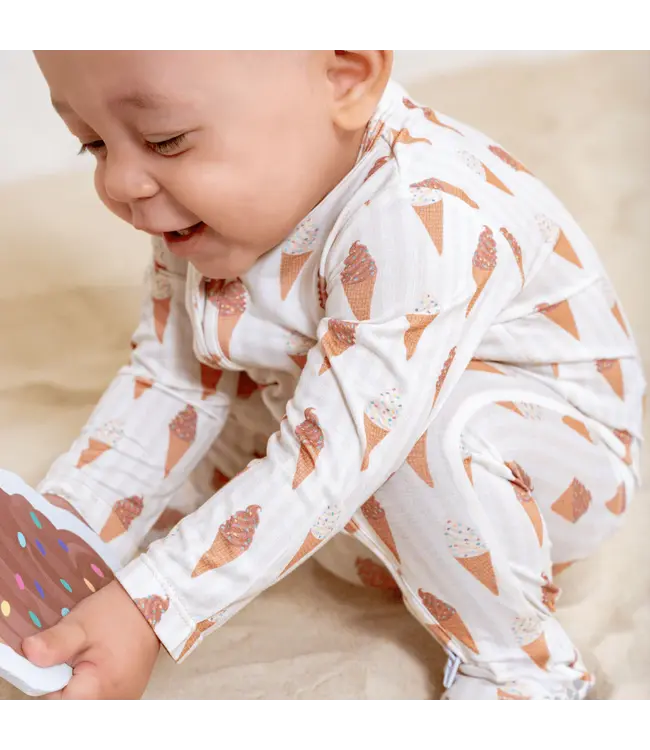 dear perli Sundae Fun Day Zip Footie