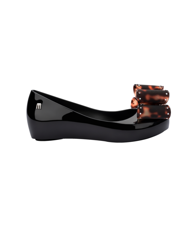 Mini Melissa Mini Melissa Ultragirl Classic Bow Black/Tortoise Shell Shoe