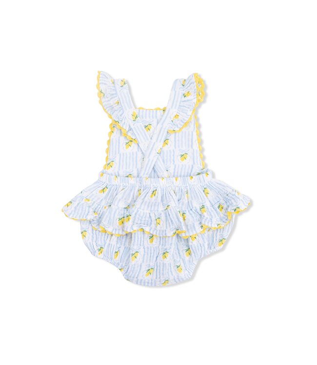 Angel Dear Ivory Lovely Lemons Ric Rac Ruffle Sunsuit