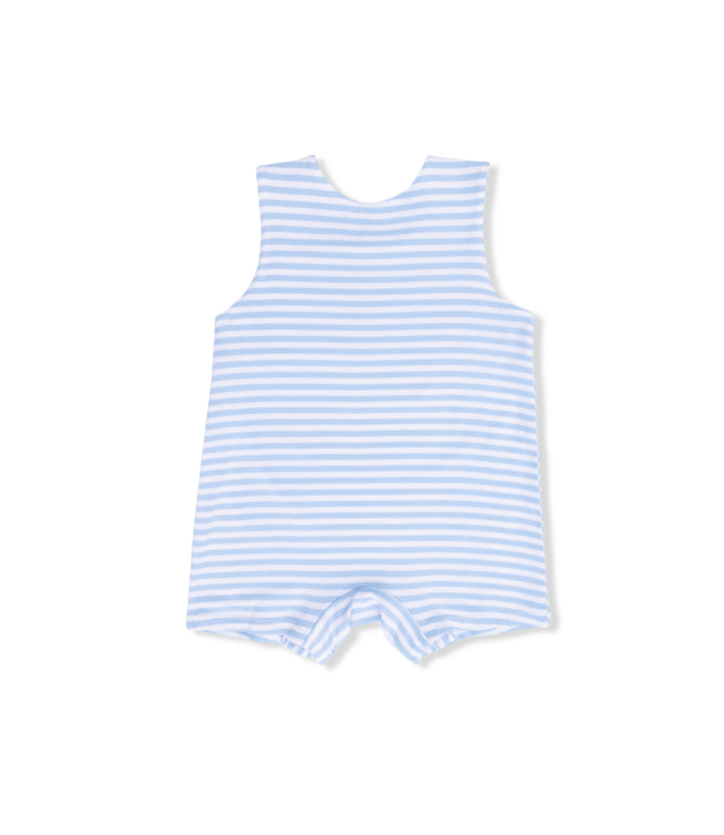 Angel Dear White/Blue Bubbly Sailboat Stripe Sleeveless Jon Jon