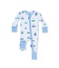 Angel Dear Blue Vintage Golf Carts Convertible Romper