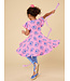 Tea Collection Pomegranate Floral Flutter Sleeve Twirl Dress