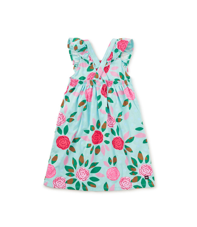 Tea Collection Spinning Carnations Ruffle Strap Dress
