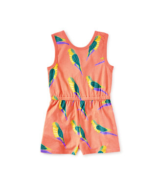 Tea Collection Monk Parakeet Reversible Wrap Romper