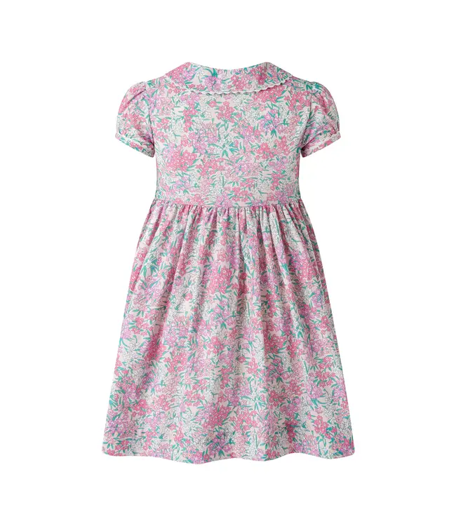 Pink Floral Button Front Dress
