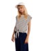 Molly Bracken White/Navy Blue S/S Knit Tee