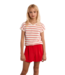 Molly Bracken Off White Striped Tee