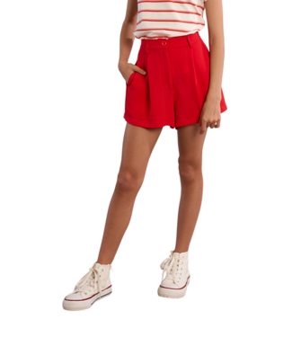 Molly Bracken Red Woven Shorts