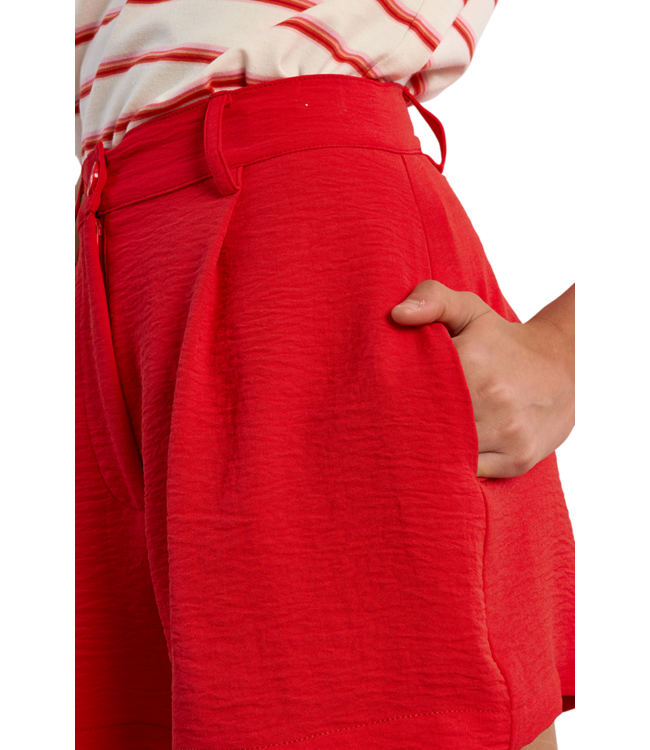 Red Woven Shorts