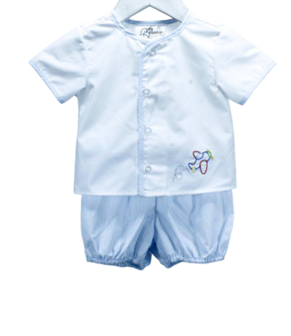 Baby Blessings Blue Airplane Matthew Set