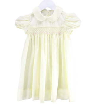 Baby Blessings White Over Yellow Renee Dress