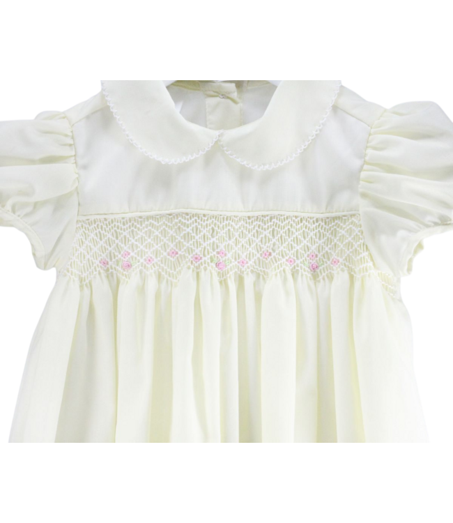Baby Blessings White Over Yellow Renee Dress