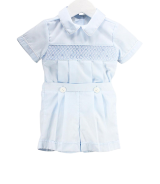 Baby Blessings White Over Lt. Blue Matthew Set