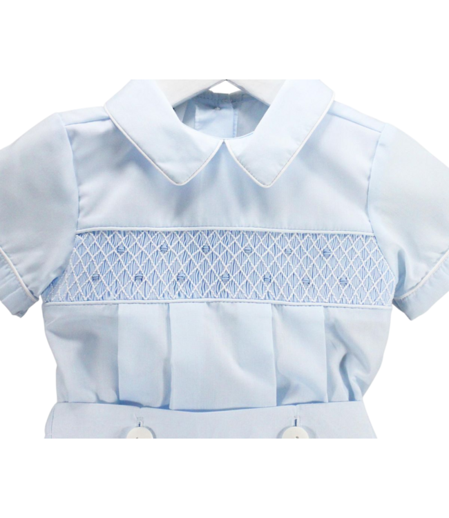 Baby Blessings White Over Lt. Blue Matthew Set