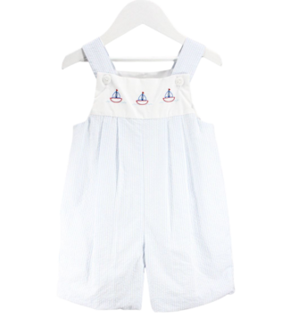 Baby Blessings Sailboat Blue Benjamin Overall