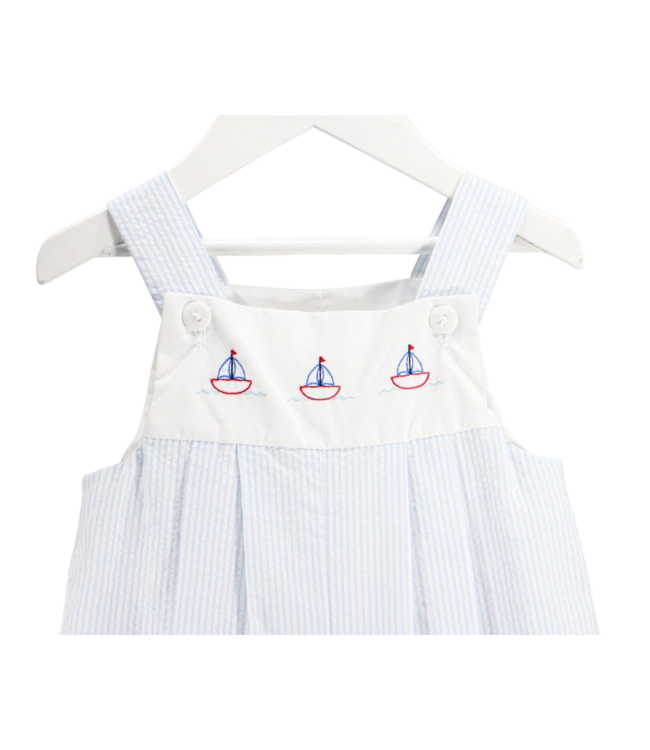Baby Blessings Sailboat Blue Benjamin Overall
