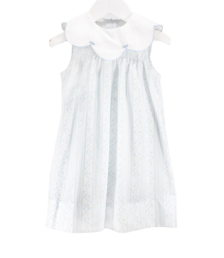 Baby Blessings Scalloped Blue Aira Dress