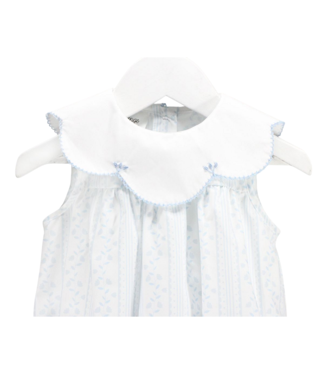 Baby Blessings Scalloped Blue Aira Dress